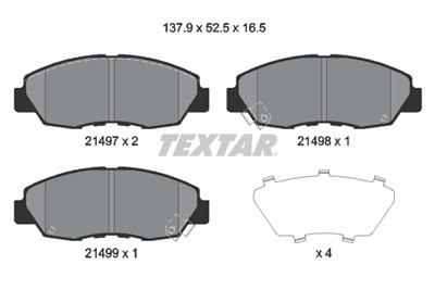 TEXTAR 2149704 Číslo výrobce: 21497. EAN: 4019722543722.