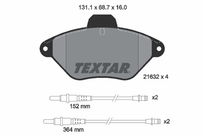 TEXTAR 2163201 Číslo výrobce: 21632. EAN: 4019722197574.
