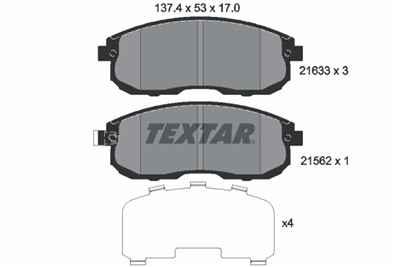 TEXTAR 2163301 Číslo výrobce: 21561. EAN: 4019722401893.