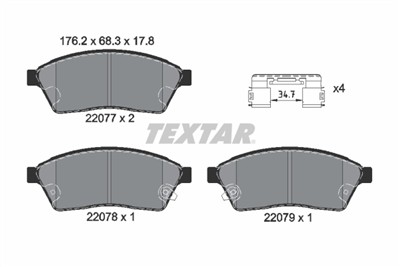 TEXTAR 2207701 Číslo výrobce: 22077. EAN: 4019722468810.