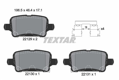 TEXTAR 2212901 Číslo výrobce: 22129. EAN: 4019722483028.