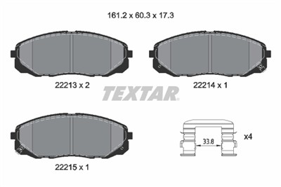 TEXTAR 2221301 Číslo výrobce: 22213. EAN: 4019722539398.