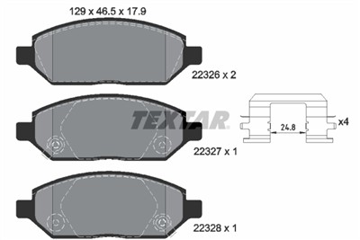 TEXTAR 2232601 Číslo výrobce: 22326. EAN: 4019722487958.
