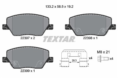 TEXTAR 2239701 Číslo výrobce: 22397. EAN: 4019722484117.