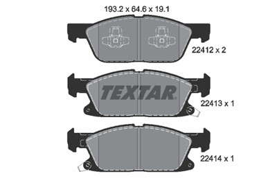 TEXTAR 2241201 Číslo výrobce: 22412. EAN: 4019722483202.
