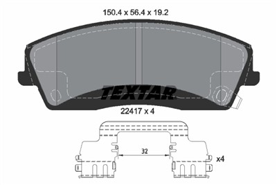 TEXTAR 2241701 Číslo výrobce: 22417. EAN: 4019722483233.