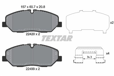 TEXTAR 2242001 Číslo výrobce: 22420. EAN: 4019722487620.