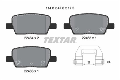 TEXTAR 2246401 Číslo výrobce: 22464. EAN: 4019722535796.