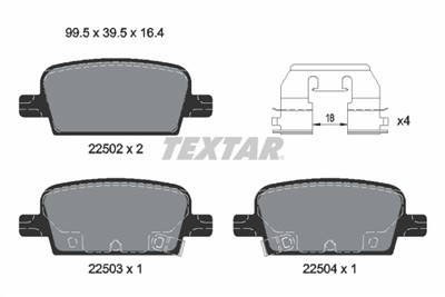 TEXTAR 2250201 Číslo výrobce: 22502. EAN: 4019722607608.