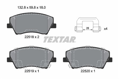TEXTAR 2251801 Číslo výrobce: 22518. EAN: 4019722535758.
