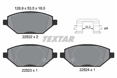TEXTAR 2252201 Číslo výrobce: 22522. EAN: 4019722488511.