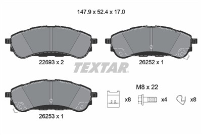 TEXTAR 2269301 Číslo výrobce: 22693. EAN: 4019722547515.