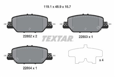 TEXTAR 2285201 Číslo výrobce: 22852. EAN: 4019722536045.