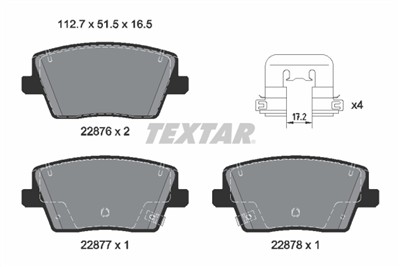 TEXTAR 2287601 Číslo výrobce: 22876. EAN: 4019722539367.