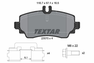 TEXTAR 2307003 Číslo výrobce: 23070. EAN: 4019722196348.