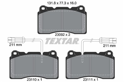 TEXTAR 2309201 Číslo výrobce: 23092. EAN: 4019722249839.