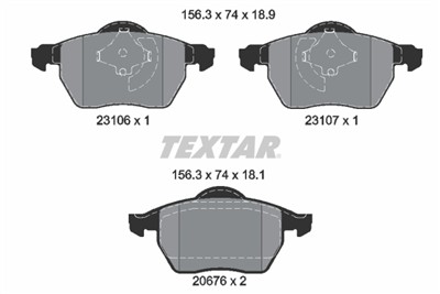 TEXTAR 2310601 Číslo výrobce: 20676. EAN: 4019722276095.