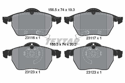 TEXTAR 2311701 Číslo výrobce: 23116. EAN: 4019722245602.