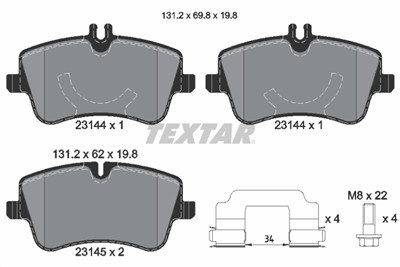 TEXTAR 2314402 Číslo výrobce: 23144. EAN: 4019722233067.