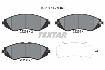 TEXTAR 2323401 Číslo výrobce: 23234. EAN: 4019722234699.