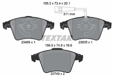 TEXTAR 2346901 Číslo výrobce: 23469. EAN: 4019722463464.