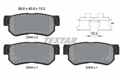TEXTAR 2354306 Číslo výrobce: 23543. EAN: 4019722485831.