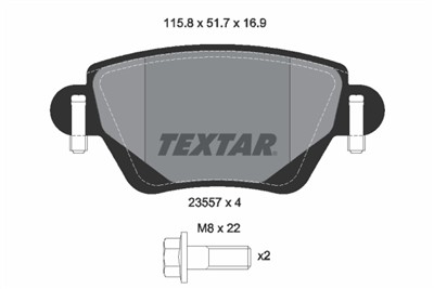 TEXTAR 2355702 Číslo výrobce: 23557. EAN: 4019722274305.