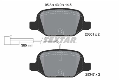 TEXTAR 2360104 Číslo výrobce: 23601. EAN: 4019722493157.