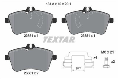 TEXTAR 2388101 Číslo výrobce: 23881. EAN: 4019722267536.