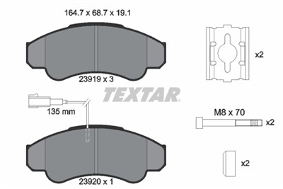 TEXTAR 2391901 Číslo výrobce: 23919. EAN: 4019722254291.