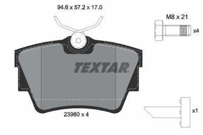 TEXTAR 2398001 Číslo výrobce: 23980. EAN: 4019722261817.