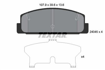 TEXTAR 2404501 Číslo výrobce: 24045. EAN: 4019722261886.