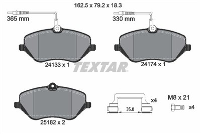 TEXTAR 2413303 Číslo výrobce: 24133. EAN: 4019722406812.