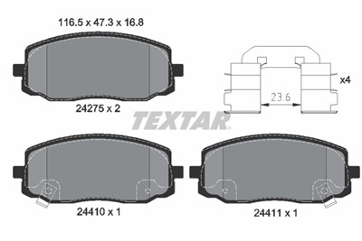 TEXTAR 2427501 Číslo výrobce: 24275. EAN: 4019722276910.
