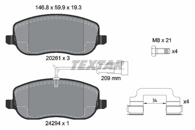 TEXTAR 2429401 Číslo výrobce: 20261. EAN: 4019722278792.