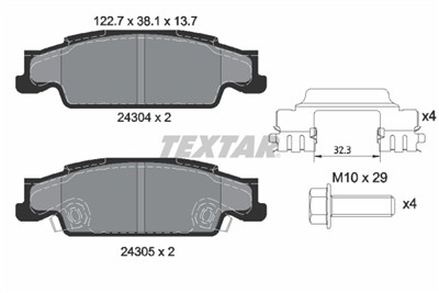 TEXTAR 2430402 Číslo výrobce: 24304. EAN: 4019722465536.