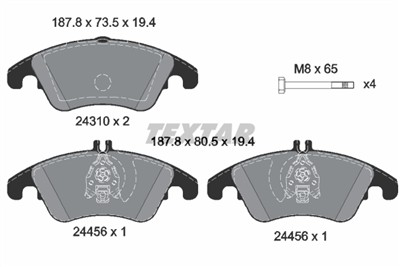 TEXTAR 2431001 Číslo výrobce: 24310. EAN: 4019722286131.