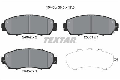 TEXTAR 2434201 Číslo výrobce: 24342. EAN: 4019722443862.