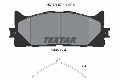 TEXTAR 2435001 Číslo výrobce: 24350. EAN: 4019722287947.