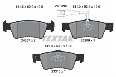 TEXTAR 2436704 Číslo výrobce: 23209. EAN: 4019722490033.