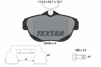 TEXTAR 2446201 Číslo výrobce: 24462. EAN: 4019722286742.