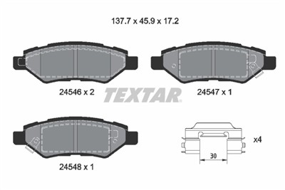 TEXTAR 2454601 Číslo výrobce: 24546. EAN: 4019722437595.