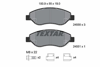 TEXTAR 2455001 Číslo výrobce: 24550. EAN: 4019722290596.