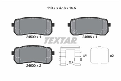 TEXTAR 2459904 Číslo výrobce: 24599. EAN: 4019722478314.