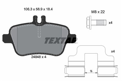 TEXTAR 2484803 Číslo výrobce: 24848. EAN: 4019722469282.