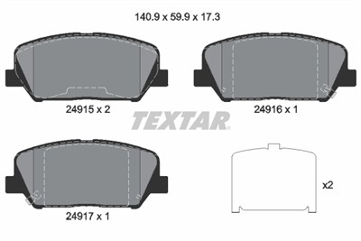 TEXTAR 2491501 Číslo výrobce: 24915. EAN: 4019722448263.