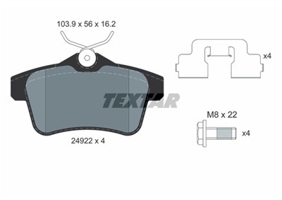 TEXTAR 2492204 Číslo výrobce: 24922. EAN: 4019722494321.