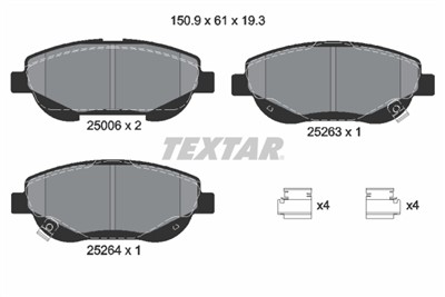 TEXTAR 2500601 Číslo výrobce: 24947. EAN: 4019722423611.