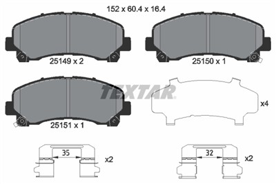 TEXTAR 2514901 Číslo výrobce: 25149. EAN: 4019722445293.