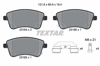 TEXTAR 2518401 Číslo výrobce: 25184. EAN: 4019722426520.